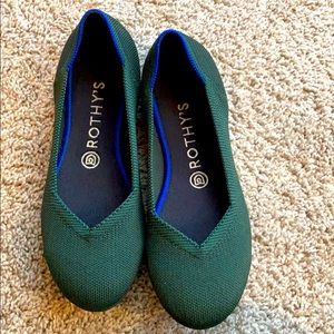 Dark green Rothys size 8